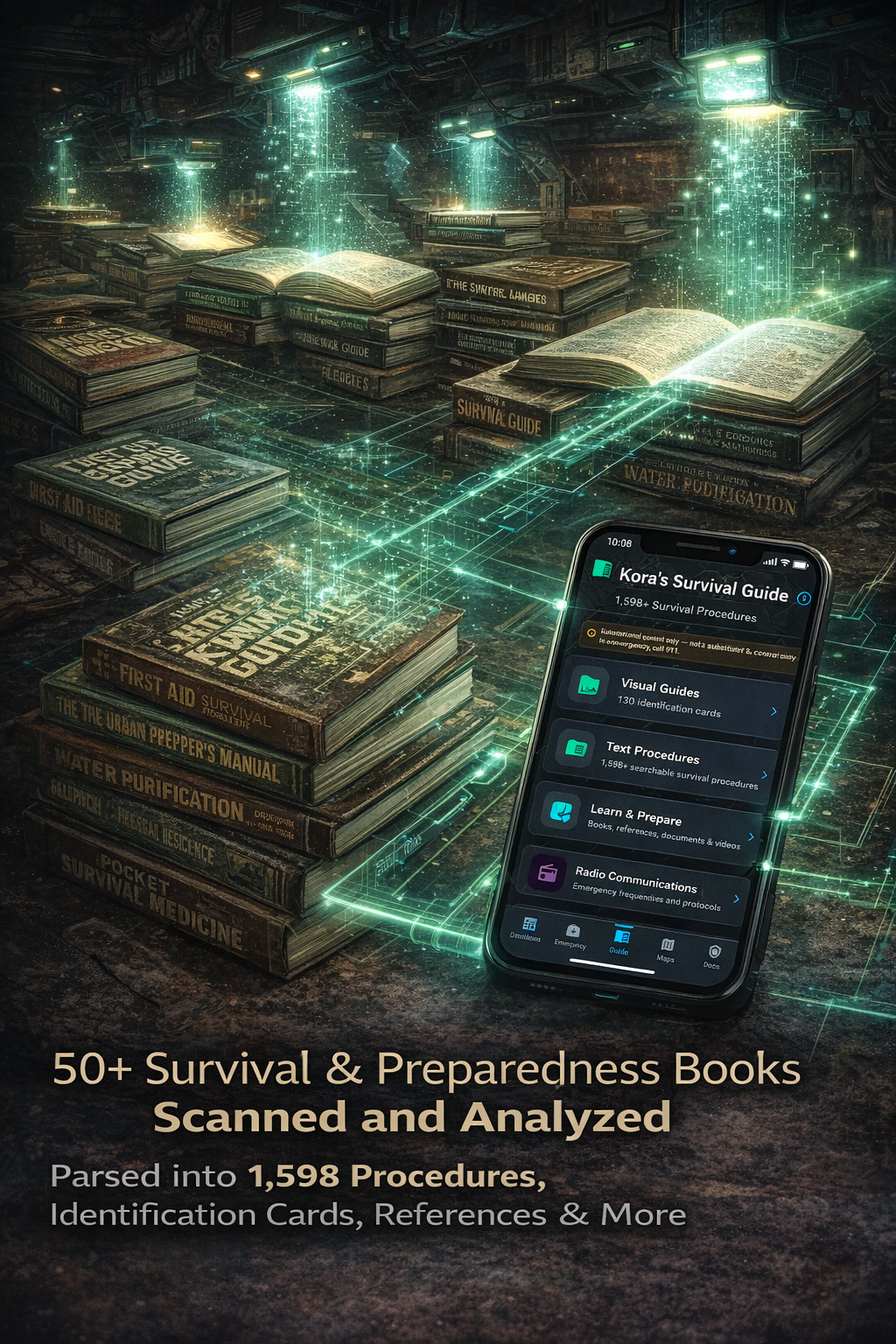 Survival guide app with 1300+ procedures