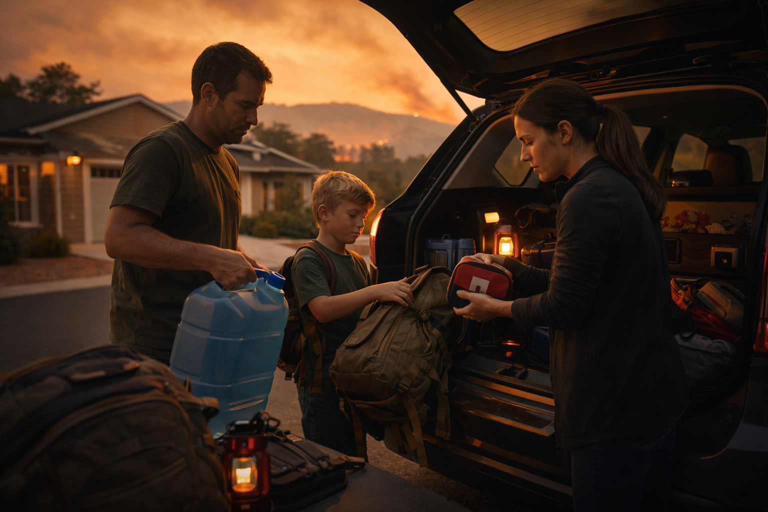 Wildfire evacuation checklist for families